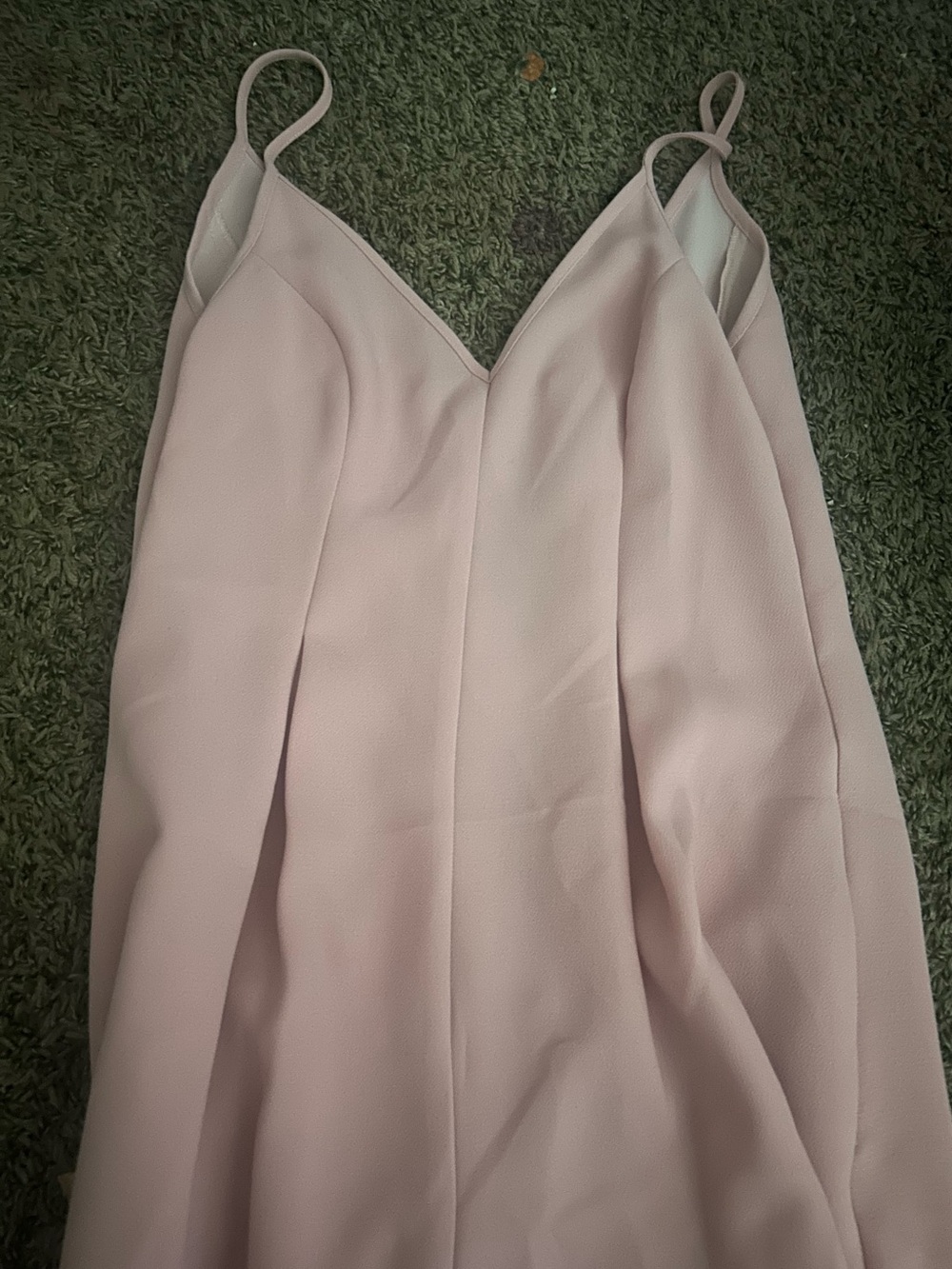 BCBGeneration Pale Pink Strapless V-Neck Jumpsuit